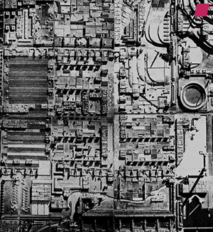 'Broadacre City' Modell 1934 - 35, von Frank Lloyd Wright aus 'Frank Lloyd Wright' von Bruno Zevi, veröffentlicht bei Zanichelli Editore Bologna, 1994 [Erstveröffentlichung 1979]