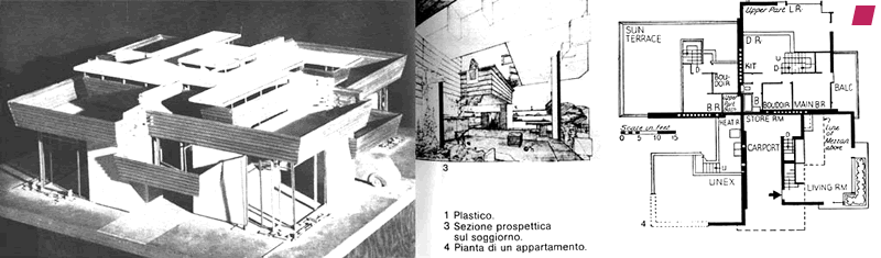 'Suntop Häuser' Modell und Plan 1939 - 40, Frank Lloyd Wright 
FRANK LLOYD WRIGHT - 1994, Bruno Zevi