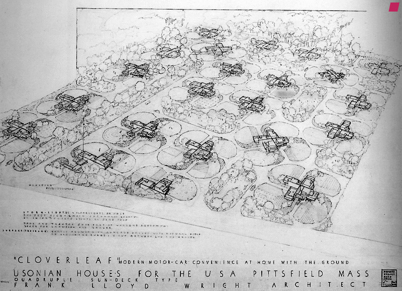 'Cloverleaf' Projekt - 1942, Frank Lloyd Wright | FRANK LLOYD WRIGHT: DIE LEBENDIGE STADT - 1998, David G. De Long (Hrsg.)