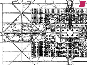 'Ville Contemporaine' von Le Corbusier - 1922, aus 'Urban Utopias in the Twentieth Century: Ebenezer Howard, Frank Lloyd Wright, and Le Corbusier' von Robert Fishman - 1977